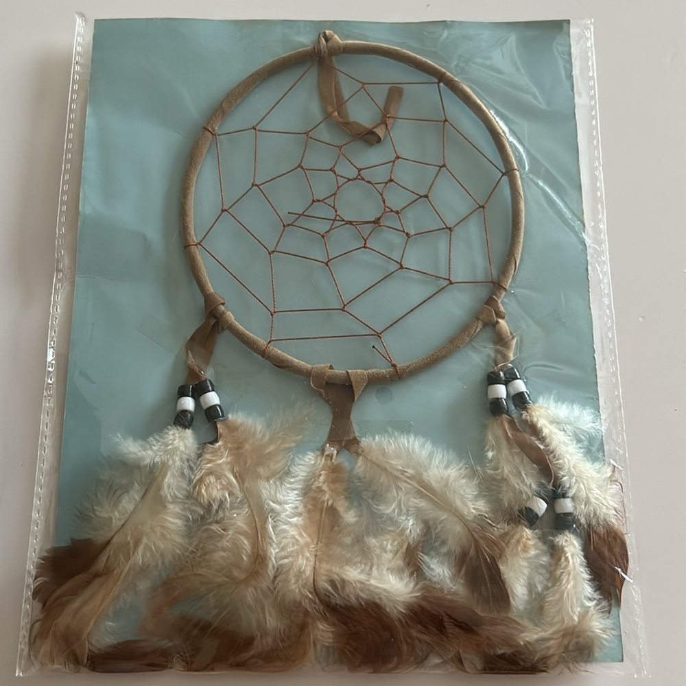 Native Indian Dream Catcher, New, 5” diameter circle, w/Legend Card. / BRAND NEW